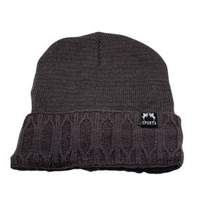 Genérico - Gorro Beanie Con Doblez Y Tejido Unicolor Forro Chiporro
