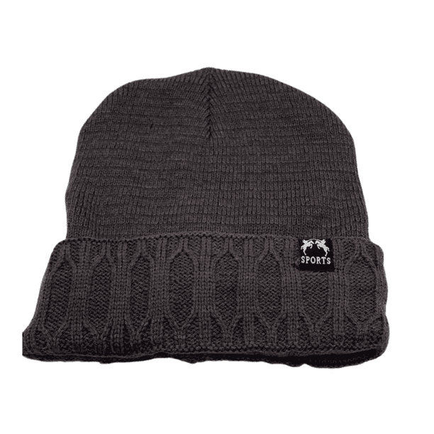 Gorro Beanie Con Doblez Y Tejido Unicolor Forro Chiporro