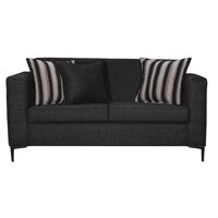 Colbox - Sofá Clio 2 Cuerpos-Met Tela Negro