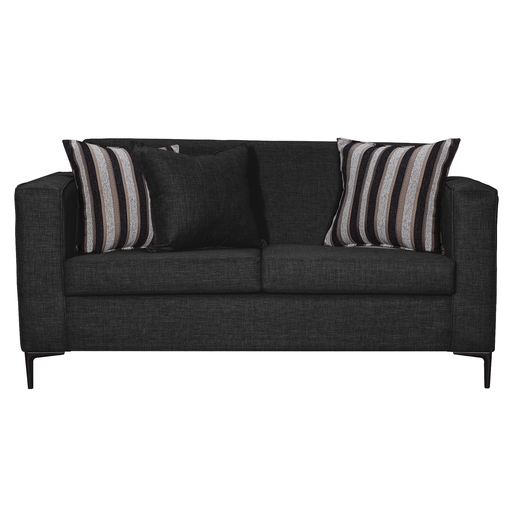 Colbox - Sofá Clio 2 Cuerpos-Met Tela Negro