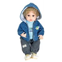 Total E-Commerce - Juguete Muñeco Realista 55Cm Silicona Chaleco Azul Infantil