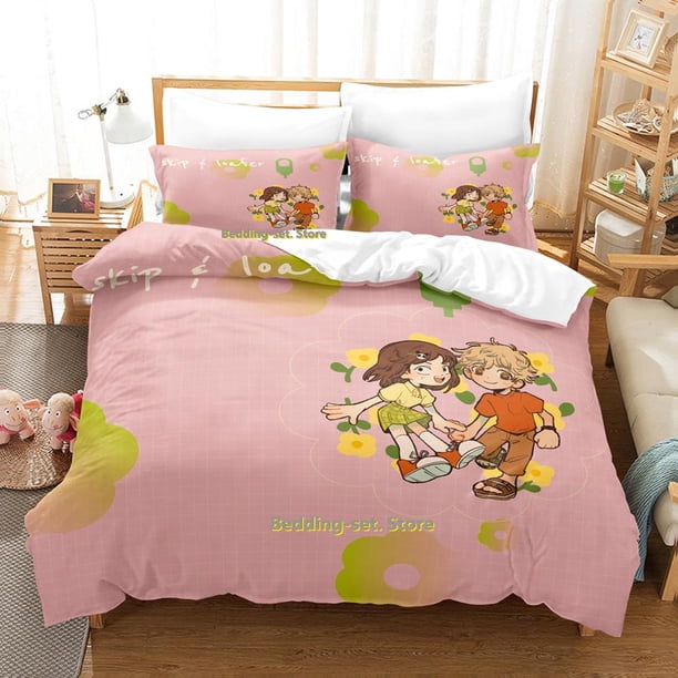 Skip and Loafer Bedding Set Single Twin Full Queen King Size Bed Set Adult Kid Bedroom Duvetcover Sets 3D Anime Bed Sheet Set Bed Sheets