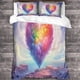 thumbnail image 3 of Juego De Funda Nórdica Love Clouds Bedding Funda De Edredón 3d Dream Sky Funda De Edredón De Microfibra Suave Para Dormitorio Juego De Ropa De Cama Con Funda De Almohada Para Adolescente, 3 of 3