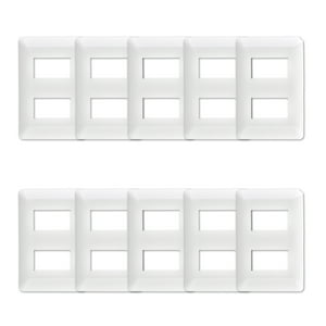 Genérico - Pack 10 Placa Doble Con Soporte Blanco