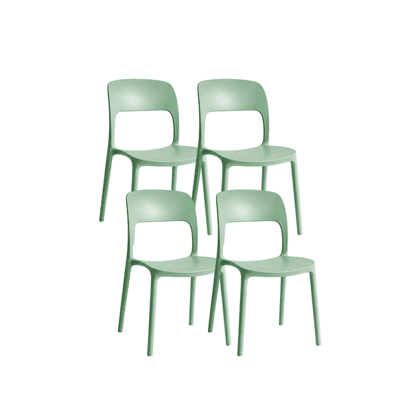 Pack 4 Sillas de Comedor Apilable Kentucky - Menta