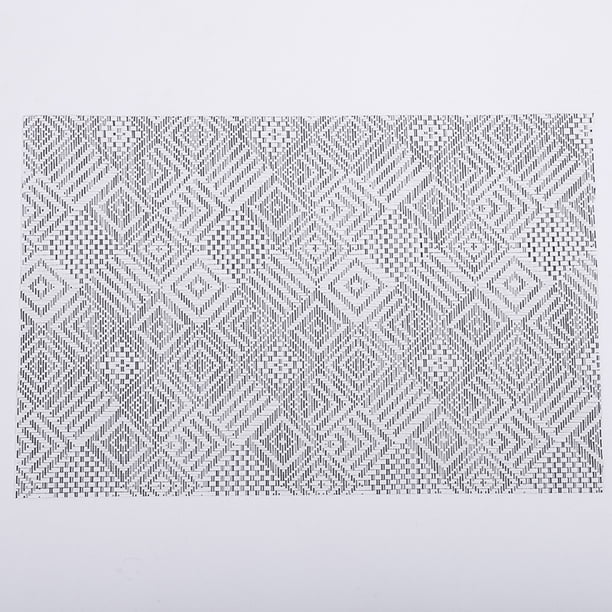 XmhyTop Juego de 6 Manteletes Individuales para Mesa, Hechos de PVC Resistente, Antideslizantes y Termorresistentes, Ideal para Hogares, Restaurantes y Cocinas, Estilo H, 45*30cm, Gris