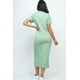 thumbnail image 2 of Saronite Vestido Largo Básico de Manga Corta, Color Verde Bahía (para Mujer), 2 of 5