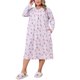thumbnail image 2 of Agnes Orinda Women's Plus Size Camisón de Escuela Colegio con Encaje Floral en el Escote en V de Manga Larga Ropa de Dormir Suave Chemise Vestido de Noche Bata 2X Burdeos, 2 of 6