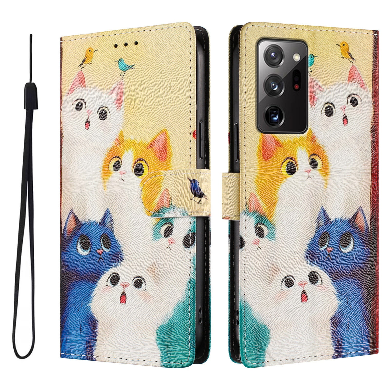 Foxdock Funda Tipo Cartera Para Samsung Galaxy Note 20 Ultra Con Soporte Y Correa – Diseño De Patrones Lindos