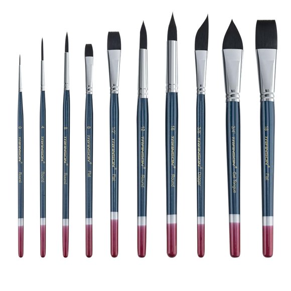 Juego de pinceles para acuarela TRANSON Professional, 10 piezas