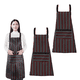 thumbnail image 1 of Paquete de 2 delantales de cocina, delantal de chef suave con pechera ajustable y bolsillos para hombres y mujeres., 1 of 5