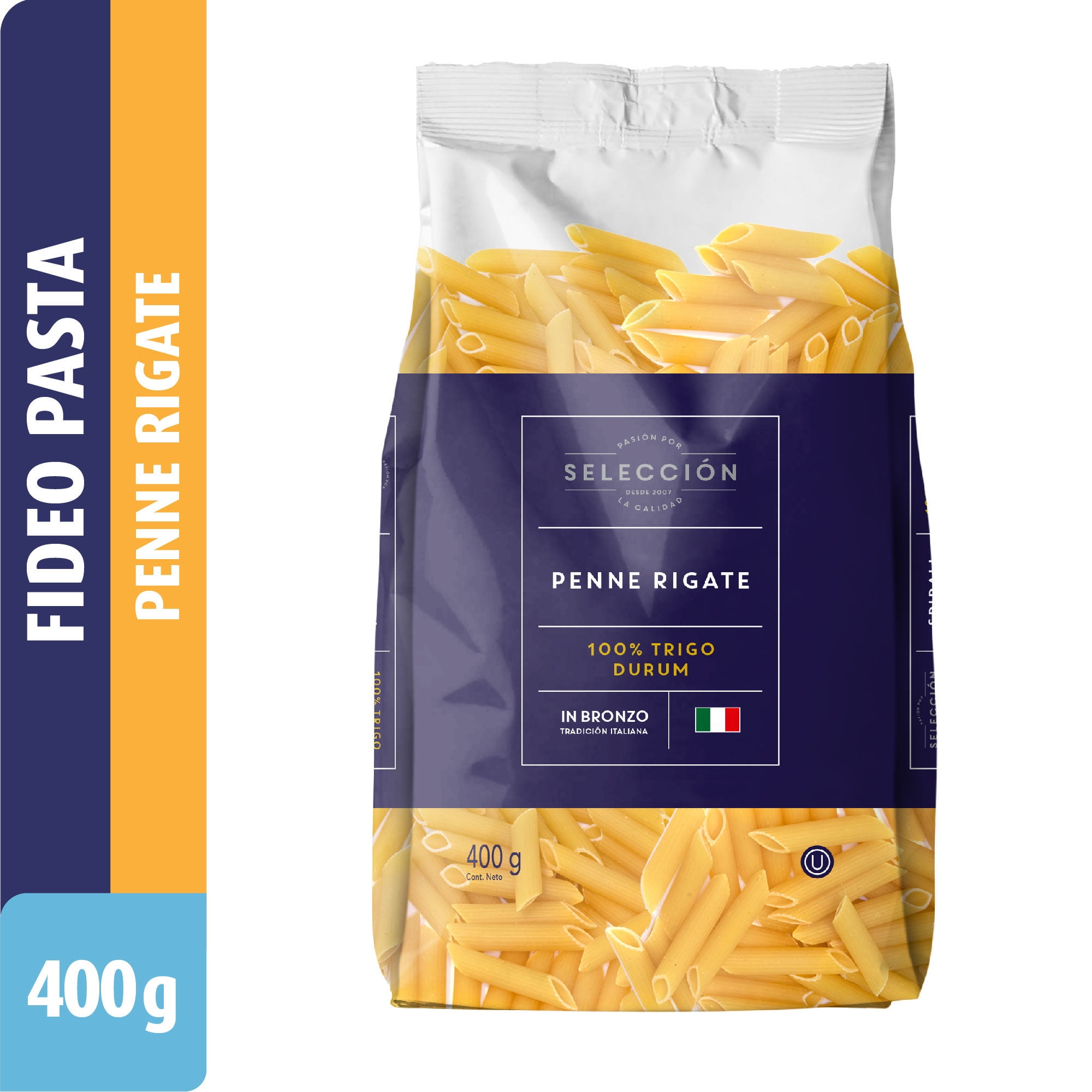 Fideo Pasta Penne Rigate Bolsa 400 g Selección