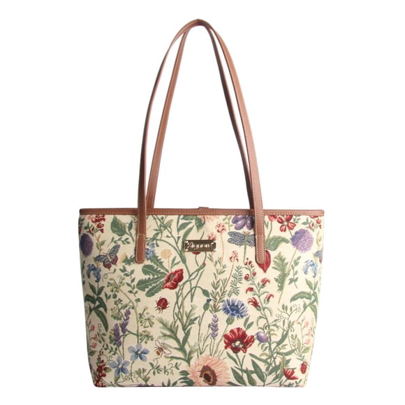 Bolso de hombro Signare con estampado floral, diseño de jardín matutino