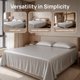 thumbnail image 3 of Sábana de Microfibra de Seda Helada, Sábana Plana, Ropa de Cama Antirrugas para Dormitorio Gris Claro 200x230cm, 3 of 5