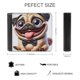 thumbnail image 2 of Pug Cartera de Cuero PU para Hombres, Tarjetero Bifold Delgado, Cartera Minimalista de Cuero Sintético Suave, 2 of 6