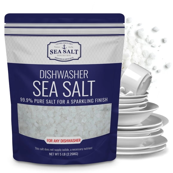 Salt Sea Salt Superstore Natural para lavavajillas, bolsa de 2,27 kg