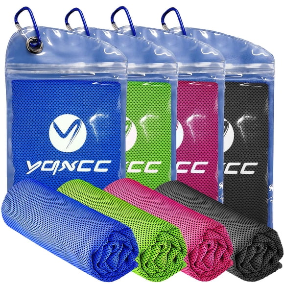 Toalla refrescante YQXCC Ice Cool para cuello, microfibra, 47 x 12 cm, paquete de 4