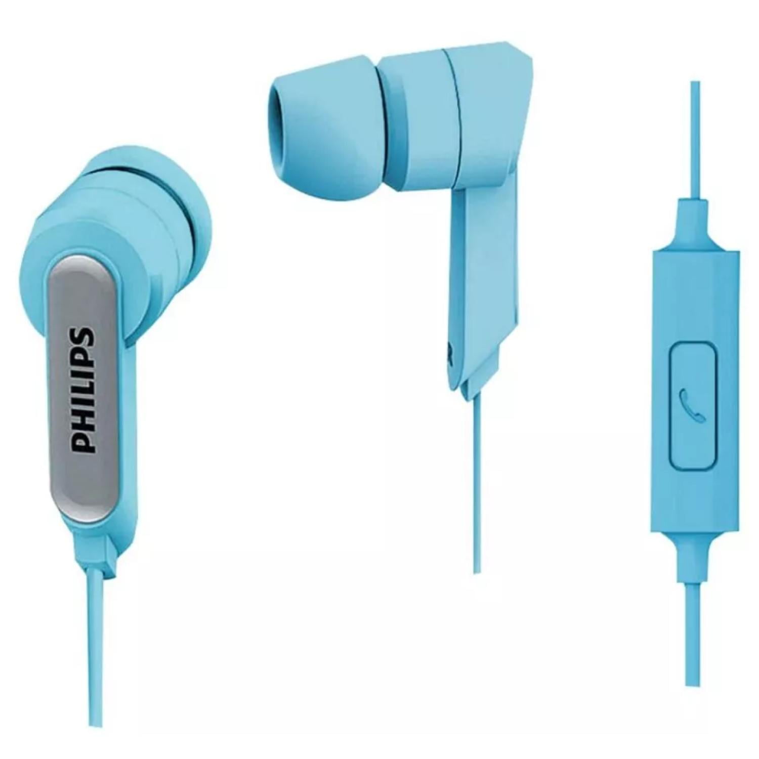 Philips - Audifonos Manos Libres Jack 3.5 Celeste She1405