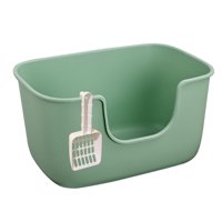 Ioensy - Bandeja De Arena Semicerrada Para Mascotas, Jaula, Bandejas De Arena Para Conejitos, Hámsteres, Gatos De Interior, Verde