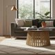 thumbnail image 1 of Mesa De Centro Mesa Lateral Base Mimbre Deco Boho Pequeña Marrón, 1 of 4