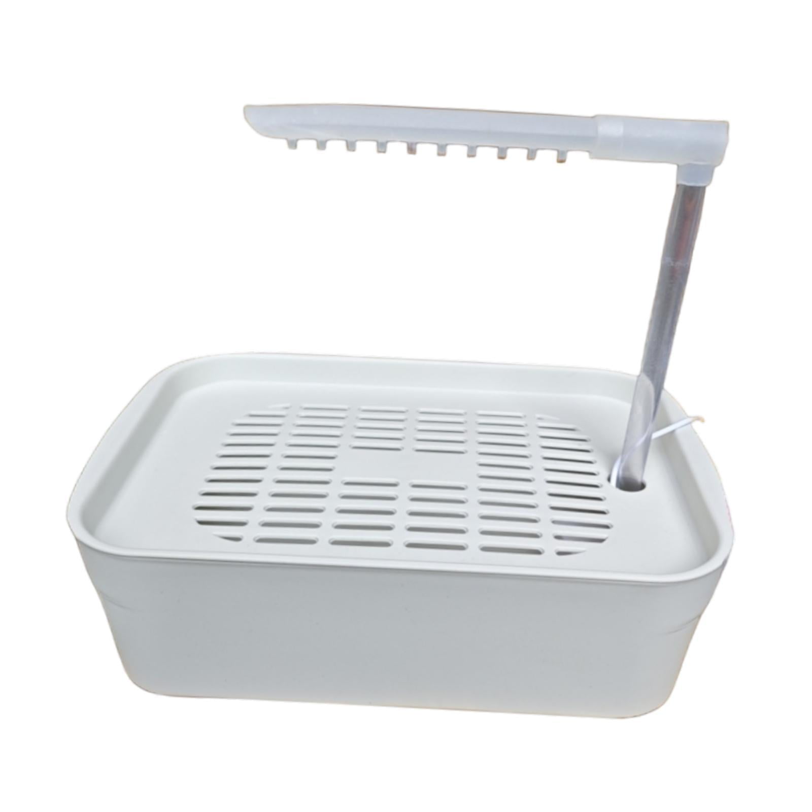Magideal - Caja De Baño Automática Para Loros, Ducha De Bañera Eléctrica Para Pájaros, Bañera Reutilizable Para Loros, Baño Automático Para Pájaros Para Mascotas Blanco