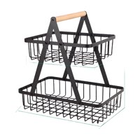 Genérico - Cesta Frutas Verduras 2 Niveles Organizador Cocina Lau