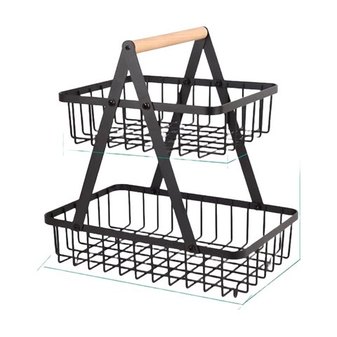 Genérico - Cesta Frutas Verduras 2 Niveles Organizador Cocina Lau