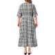 thumbnail image 4 of Agnes Orinda Vestido Largo Bohemio de Línea A con Mangas de Campana a Media Manga y Cuello en V para Mujer Talla Grande 1X Negro, 4 of 8