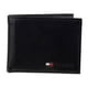 thumbnail image 1 of Monedero Tommy Hilfiger de cuero negro con doble pliegue para hombre, 1 of 2