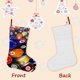 thumbnail image 3 of Billar Tema: Calcetines de Navidad, fino lino blanco para colgar en escaleras y chimenea, decoración navideña para el hogar, regalo de Navidad.54cm×38cm, 3 of 5
