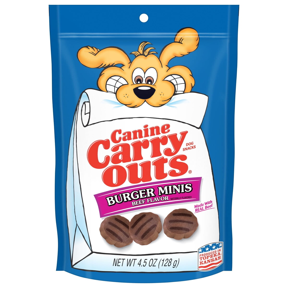 Snack para Perro Canine Carry Outs Burger Minis Carne 128 g
