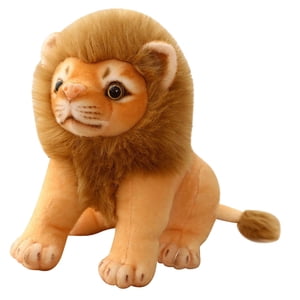 Magideal - León Muñeca Ornamento Regalos Decoración Del Hogar Creativo Lindo Suave Simulación Animales De Peluche Dibujos Animados León Juguete Para Niños Niñas 23Cm