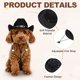 thumbnail image 3 of Sombrero de vaquero para perro Uxcell, mini sombrero de vaquero para mascota con correa ajustable, gorra de cosplay con estrella, (Negro, S), para perros y gatos / disfraz de Halloween, 3 of 7