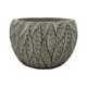 thumbnail image 3 of Macetero Maceta Acabado Cemento Relieve Hojas Gris L, 3 of 7