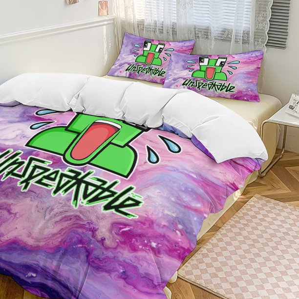 Purple Marble Unspeakable Comforter Set Soft 3 Pcs Twin Bedding Sets Thicken for All Season