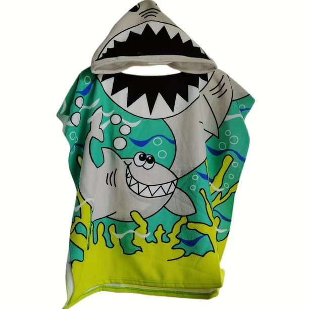 1pc Kids Cartoon Hooded Bath Towel, Absorbent Cute Bath Towels With Hood For Girls Boys, Bathroom Accessories