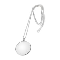 Magideal - Lupa De Collar 5X, Colgante De Lupa 5X, Lupa De Lectura Portátil, Colgante De Lupa Para Leer Libros, Costura, Fiesta, Festival Plata
