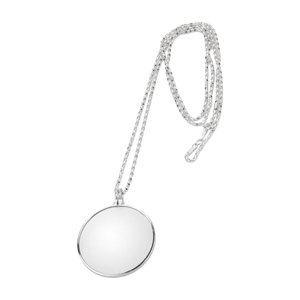 Magideal - Lupa De Collar 5X, Colgante De Lupa 5X, Lupa De Lectura Portátil, Colgante De Lupa Para Leer Libros, Costura, Fiesta, Festival Plata