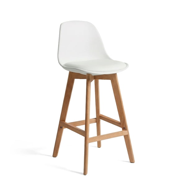 Taburete Piso Bar Acolchado Altura 65cm Eames Tulip Blanco