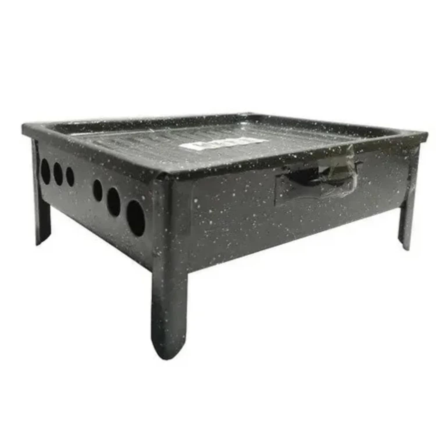 Importclick - Parrilla Brasero Mesa Chapa Enlozada 30x25x12 Cm