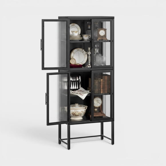 Vitrina alta 4 puertas 4 niveles linea black - SC-DC-F004