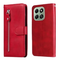 Gangxun - Funda Con Cremallera Para Honor X6B 4G, Carcasa Cartera De Cuero Pu Con Soporte Y Tarjetero