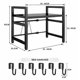thumbnail image 5 of Repisa organizadora microondas con ganchos color Negro, 5 of 5