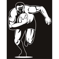 Rienda Libre Graphics - Decomural Rugby Player Sports Ws-18763