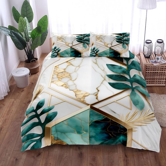 Fluid Leaves Duvet Cover Set King Queen Double Full Twin Single Size Bed Linen Set Cover with Pillowcase Custom Bed Sheets