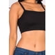 thumbnail image 3 of Saronite Top Corto de Tirantes Finos con Cuello Halter y Estampado de Canalé Liso, Color Negro (para Mujer), 3 of 5