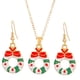 thumbnail image 1 of Conjunto de collar y aretes navideños, joyería navideña, delicado collar navideño y aretes con gancho para regalo del Día de la Madre de año Nuevo Guirnalda, 1 of 5