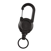 Magideal - Mosquetón Llavero Clave Cuerda De Seguridad Ligero Hebilla Rápida Multifuncional Antipérdida Rotación De 360 Grados Espesor Para Bolsas Herramienta Al , Negro