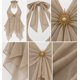 thumbnail image 3 of Blusa Top Mujer Transparente Asimétrico Con Aplique Verano beige Talla Única, 3 of 3