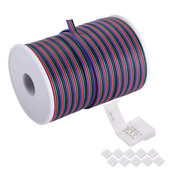 Cable RGB C‑cable 30,5 m 22 AWG 4 pines + 8 conectores